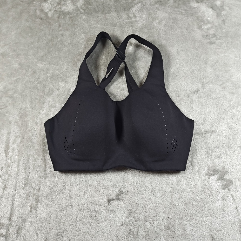 Lululemon Sports Bra Womens 32DD Black High Support Adjustable Strappy Workout‎